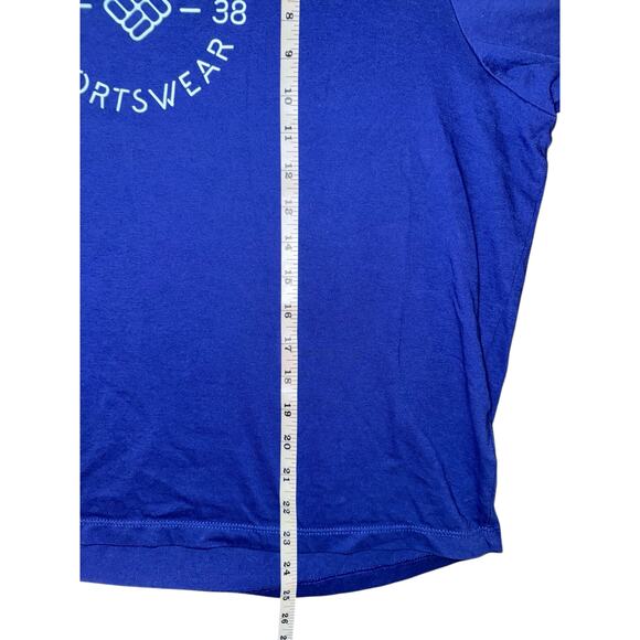 Columbia Women’s Loose Fit Blue Tiffany Logo Tee Size XL - Picture 10 of 10